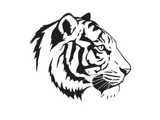 Tiger simple line animal art