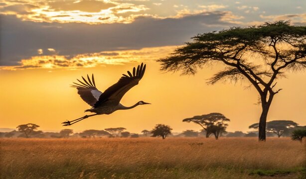 vulture in sunset