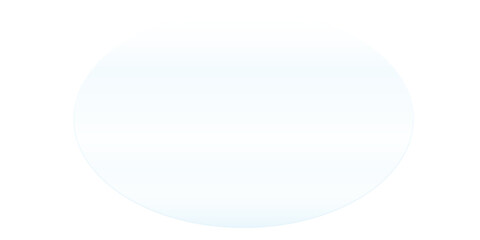 Clear Acrylic Window or Plate PNG on White Background with Gloss, Shadow, and Light Transparency Effect for Design Use