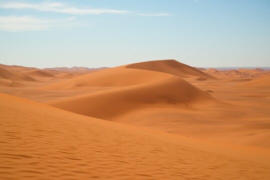 View of high sand dunes, Namibia