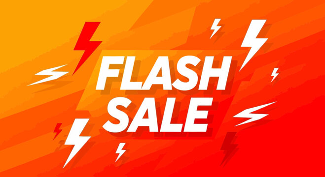 Flash Sale Dynamic Background with Lightning Bolts for Promotion