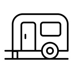 Caravan vector icon stock illustration