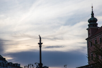 Panorama Starego Miasta w Warszawie z kolumną Zygmunta © arekzet62