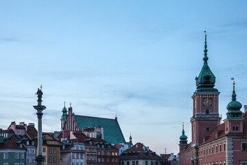 Panorama Starego Miasta w Warszawie z kolumną Zygmunta © arekzet62