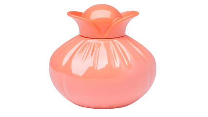 Elegant coral decorative pot home decor ceramic art contemporary top view aesthetic appeal