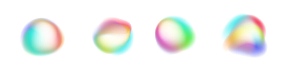 Abstract Gradient Mesh PNG Background with Holographic Blur and Iridescent Liquid Colors