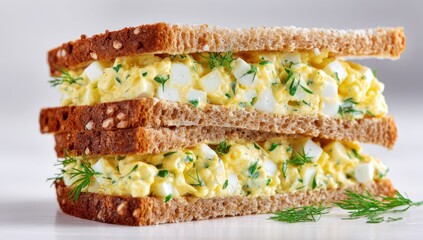 Delicious egg salad sandwich