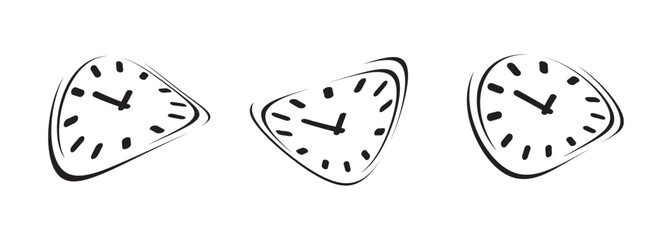 Deformed wall clock designed with simple details	