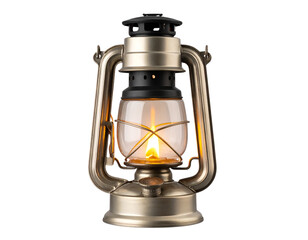 Vintage Lantern with Soft Glow Light, Transparent Background