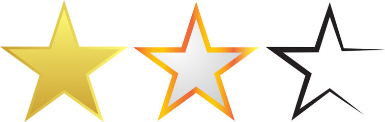 Star Shapes Vector Design. Star icon and award design.
