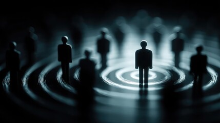 Central figure surrounded by rings of team members, representing succession planning and leadership transfer.