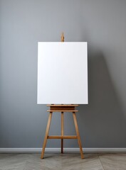 Empty canvas on easel