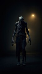 Fototapeta premium Undead creature horror character dark fantasy monster halloween scary spooky ghoul zombie