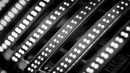 Obraz premium Close-up of LED light strips