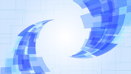 青を基調とした近未来的なデジタル背景素材
