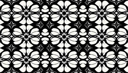 Dynamic floral pattern design studio digital art black and white top view modern aesthetic