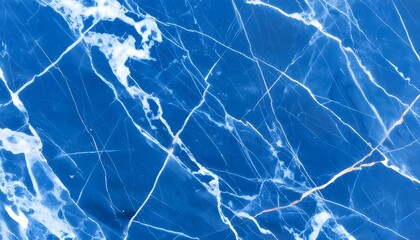 Deep blue marble surface with prominent white veining, showcasing a refined and organic stone texture