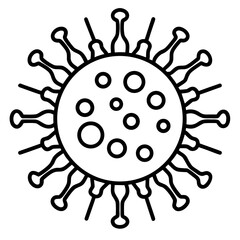 Bacteria & Virus Outline Vector Design