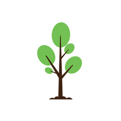 Obraz premium Simple Cartoon Tree Illustration