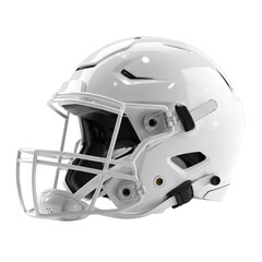 Fototapeta premium Plain White Football Helmet Template for Branding PNG Transparent Background