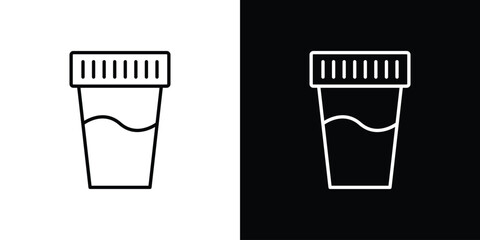 Urine test icon linear icon. Line with editable stroke