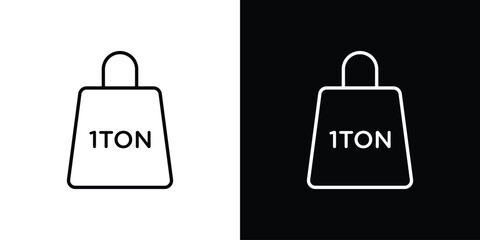 Tonne icon linear icon. Line with editable stroke