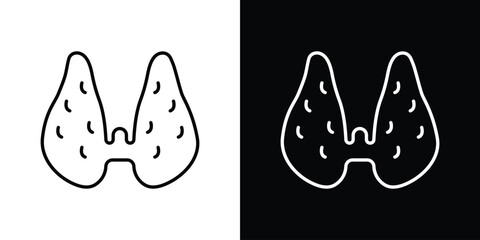 Thyroid icon linear icon. Line with editable stroke