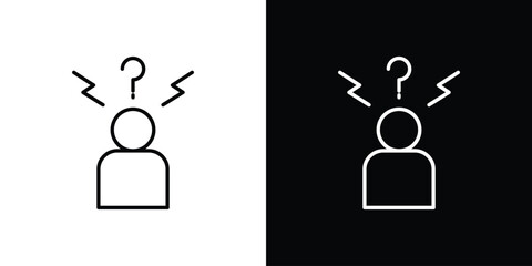 Stress icon linear icon. Line with editable stroke