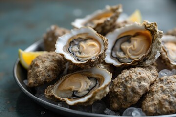 Zeeland oysters, close up