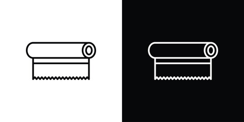 Print screen icon linear icon. Line with editable stroke