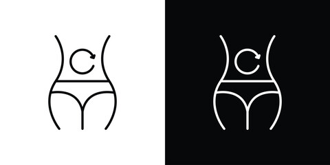 Metabolism icon linear icon. Line with editable stroke