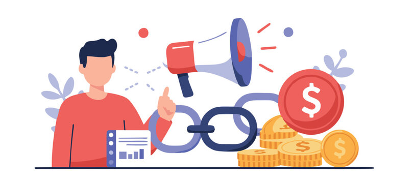 "Affiliate Program Vector – High-Quality Digital Graphics for Marketing & Partnerships"