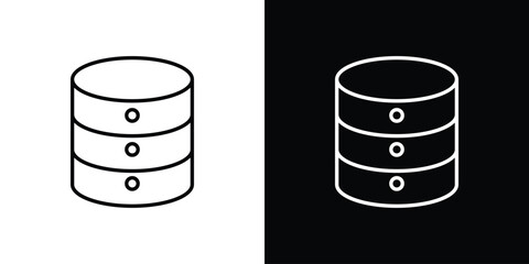 Data center icon linear icon. Line with editable stroke