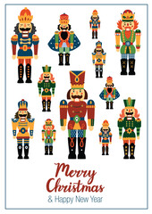 Ballet the Nutcracker. Cute Christmas vector poster. 
Interior poster. Colorful illustration.
