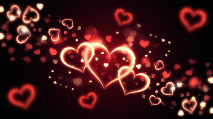 Obraz premium Floating Hearts