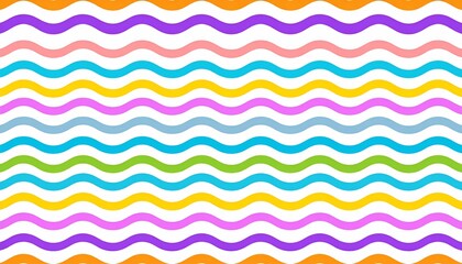 Rainbow Wave Pattern: Vibrant Colorful Stripes Background