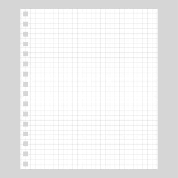 Blank squared sheet template for notebook.