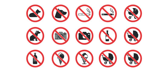 "Crossroad Sign Icon Set &ndash; Intersection, Direction & Traffic Symbols for Navigation & Maps"
