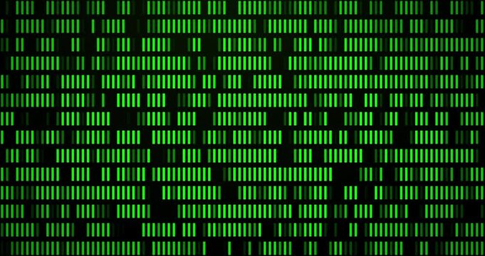 Green blocks flashing in a screen. Loop