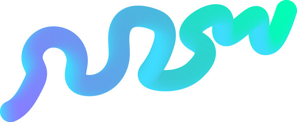 Vibrant Holographic Swirl: 3D Green Neon Gradient