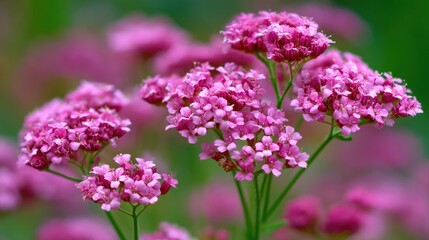 Close-up view of vibrant pink flowers.