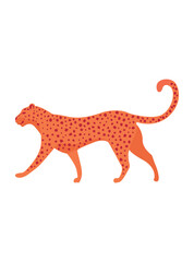Tiger, Cheetah Hunting scene vector art.