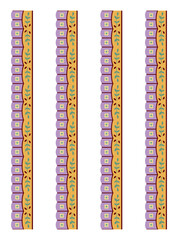 Floral border for digital printing, Floral border repeat pattern vector