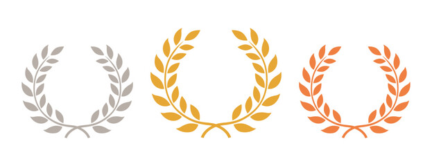 金銀銅 アワード 月桂樹のシンボル ランキングのアイコンセット No.1