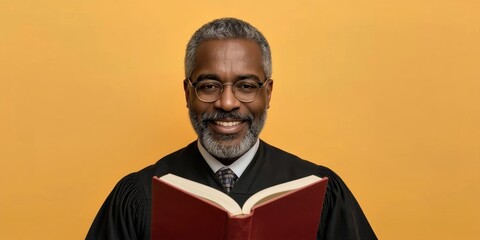 Online Learning Resources. Smiling African American male professor wit