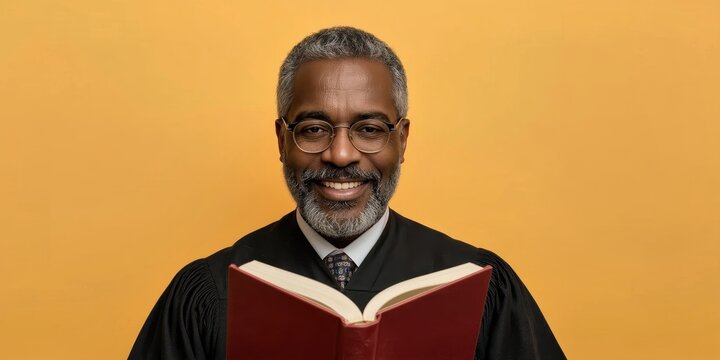 Online Learning Resources. Smiling African American male professor wit - Powered by Adobe