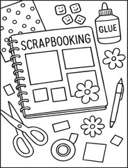 Cozy Moments Bold Line Coloring Page – Relaxing Hygge-Inspired Illustration