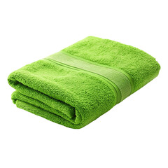 vibrant green towel isolated on transparent background