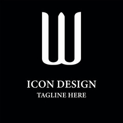 Letter w stylish logo design