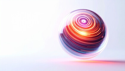 色と光がうねる幻想的なテクノロジー球体